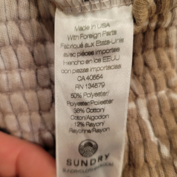 NWT Sundry Tie Dye Grey Pleated Sweatpants Women Size 2(M) - Picture 11 of 12